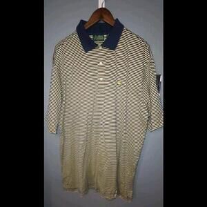 Amen Corner Masters Polo - Short Sleeve 60’s Two Ply Logo Yellow - Men’s Size XL